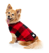 Checkered Teddy Sweater - Red