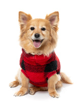 Checkered Teddy Sweater - Red