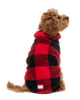Checkered Teddy Sweater - Red
