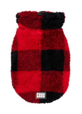 Checkered Teddy Sweater - Red