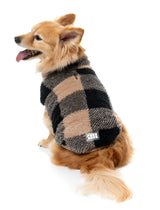 Checkered Teddy Sweater - Black/Beige