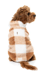 Checkered Teddy Sweater - Tan