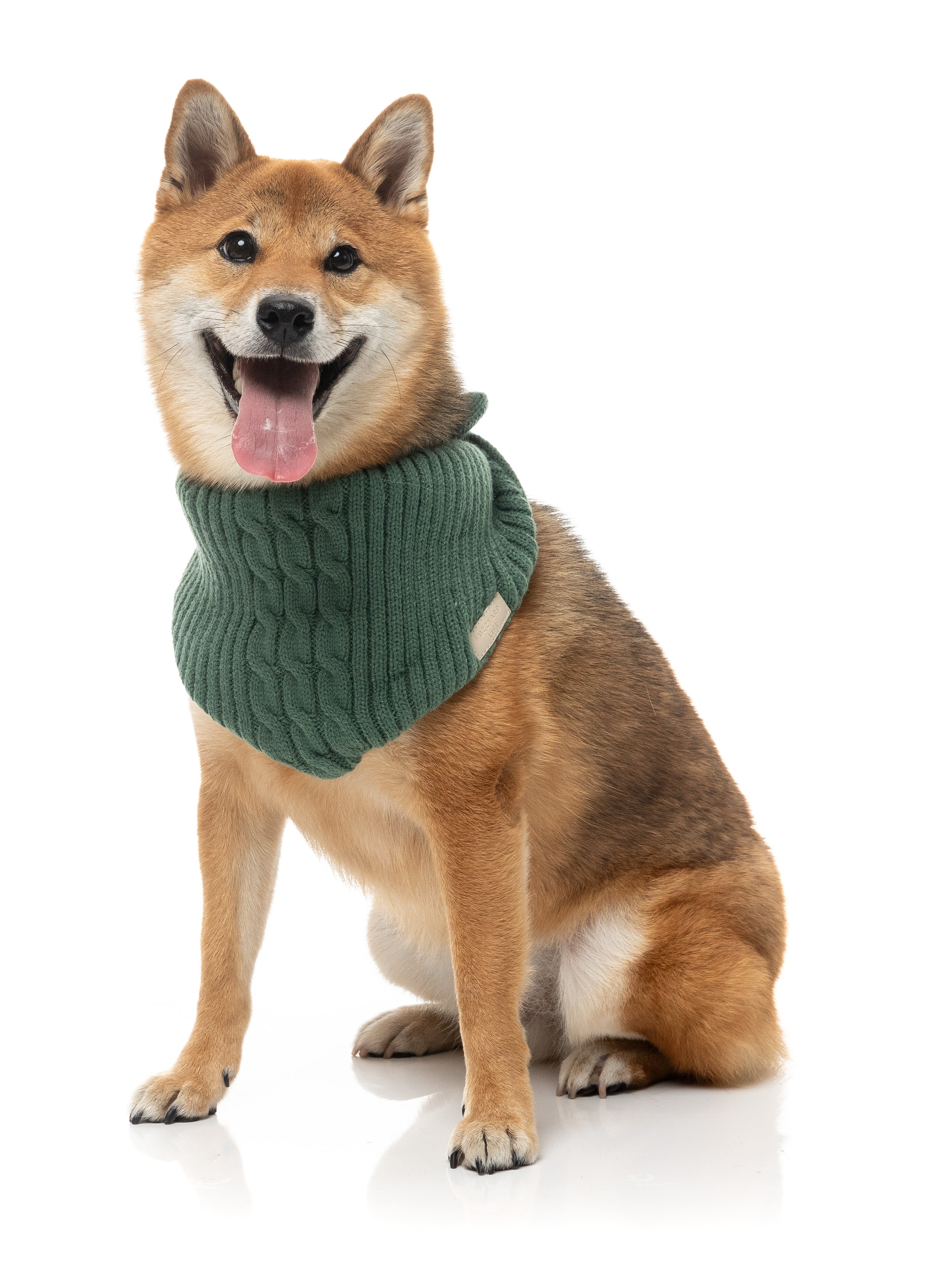 FuzzYard Life Knitted Bandana - Myrtle Green