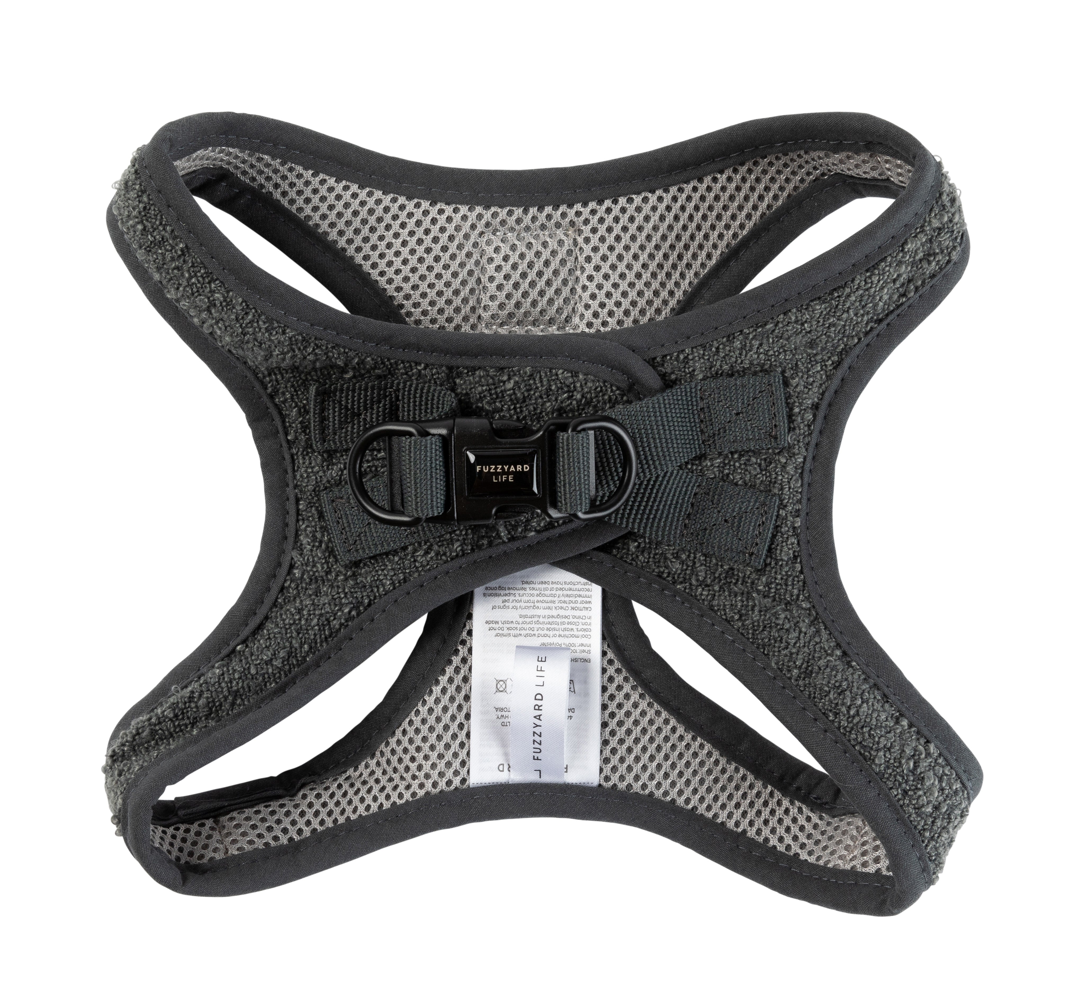 FuzzYard Life Boucle Step-In Harness - Slate Grey