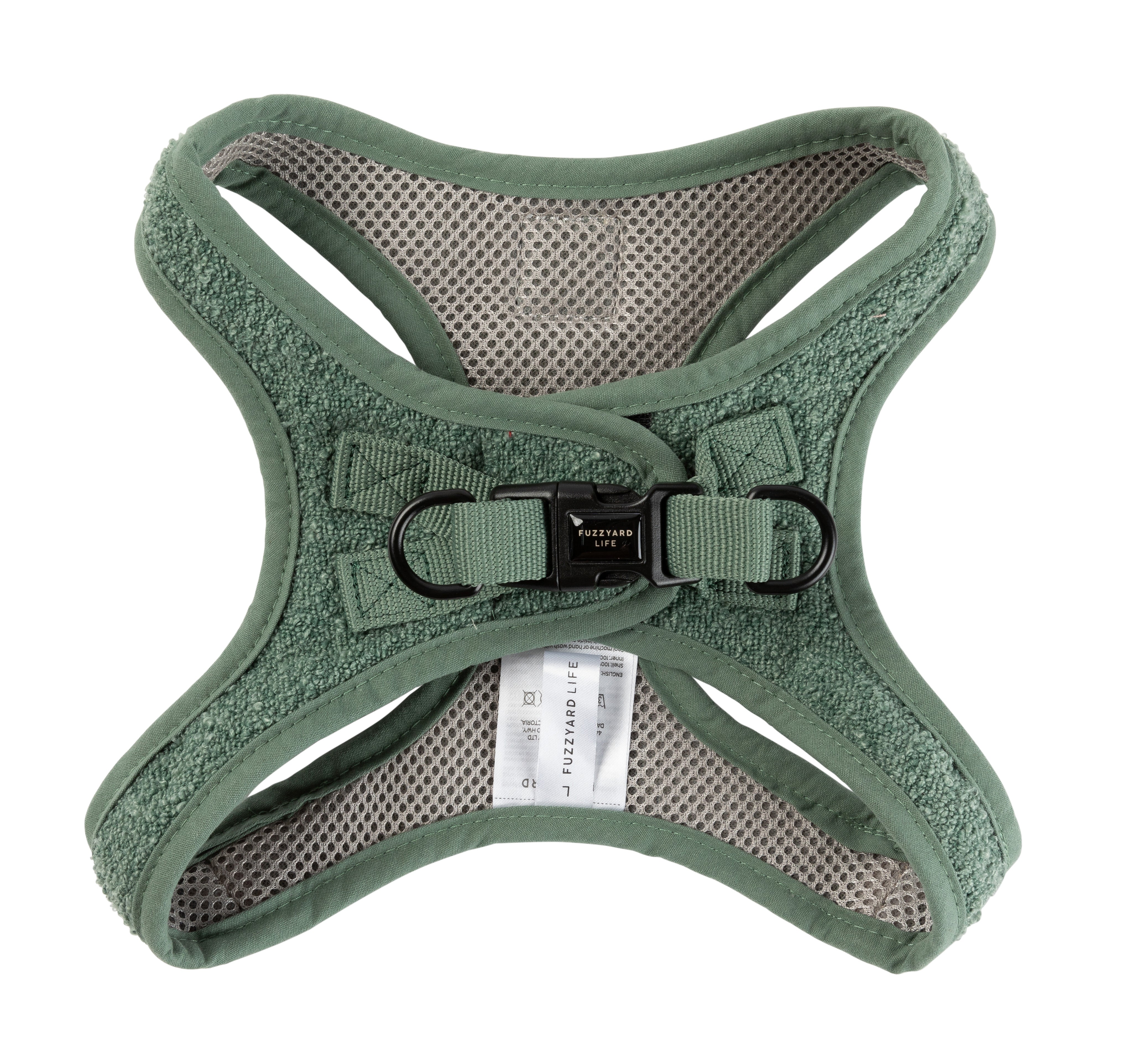 FuzzYard Life Boucle Step-In Harness - Myrtle Green