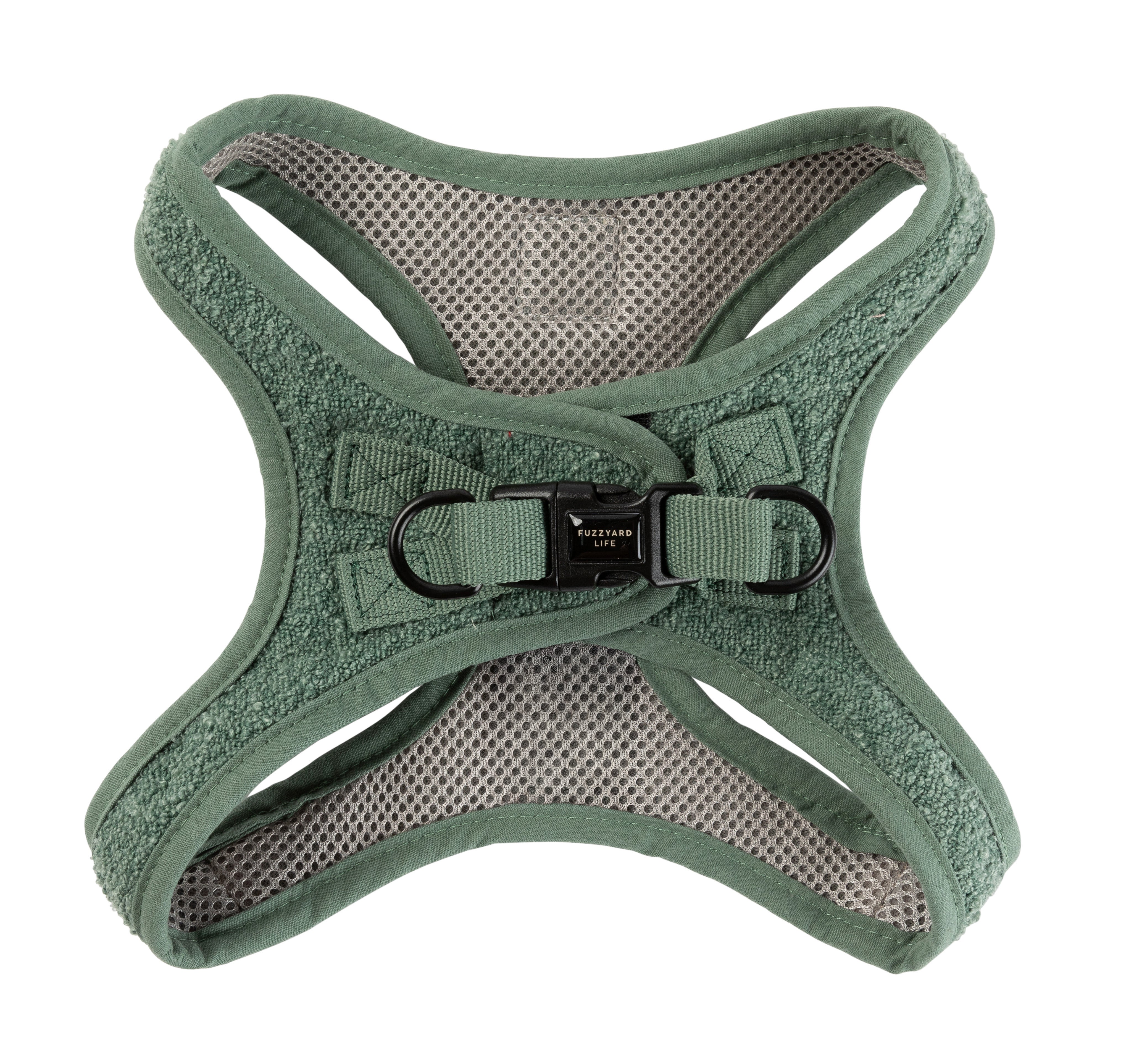 FuzzYard Life Boucle Step-In Harness - Myrtle Green