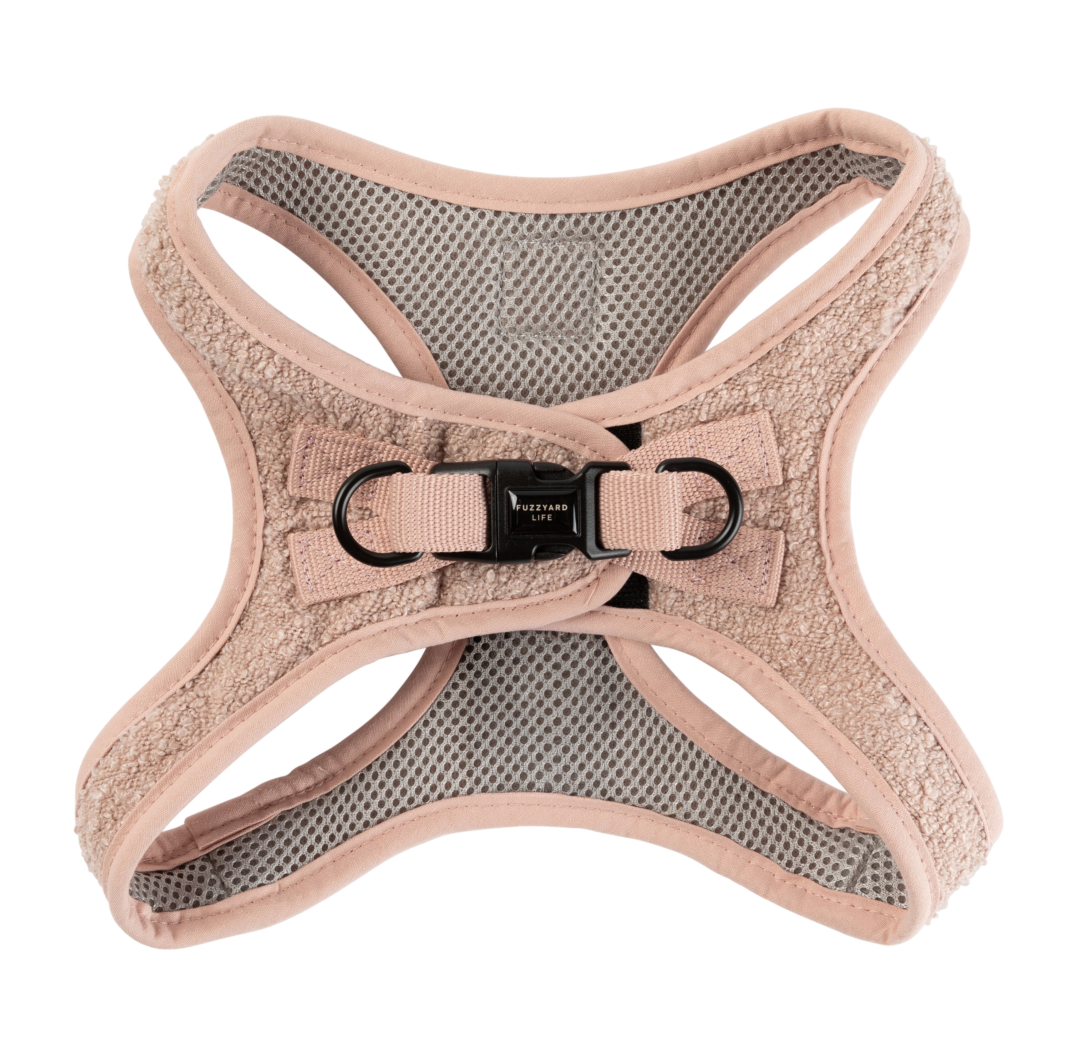 FuzzYard Life Boucle Step-In Harness - Soft Blush