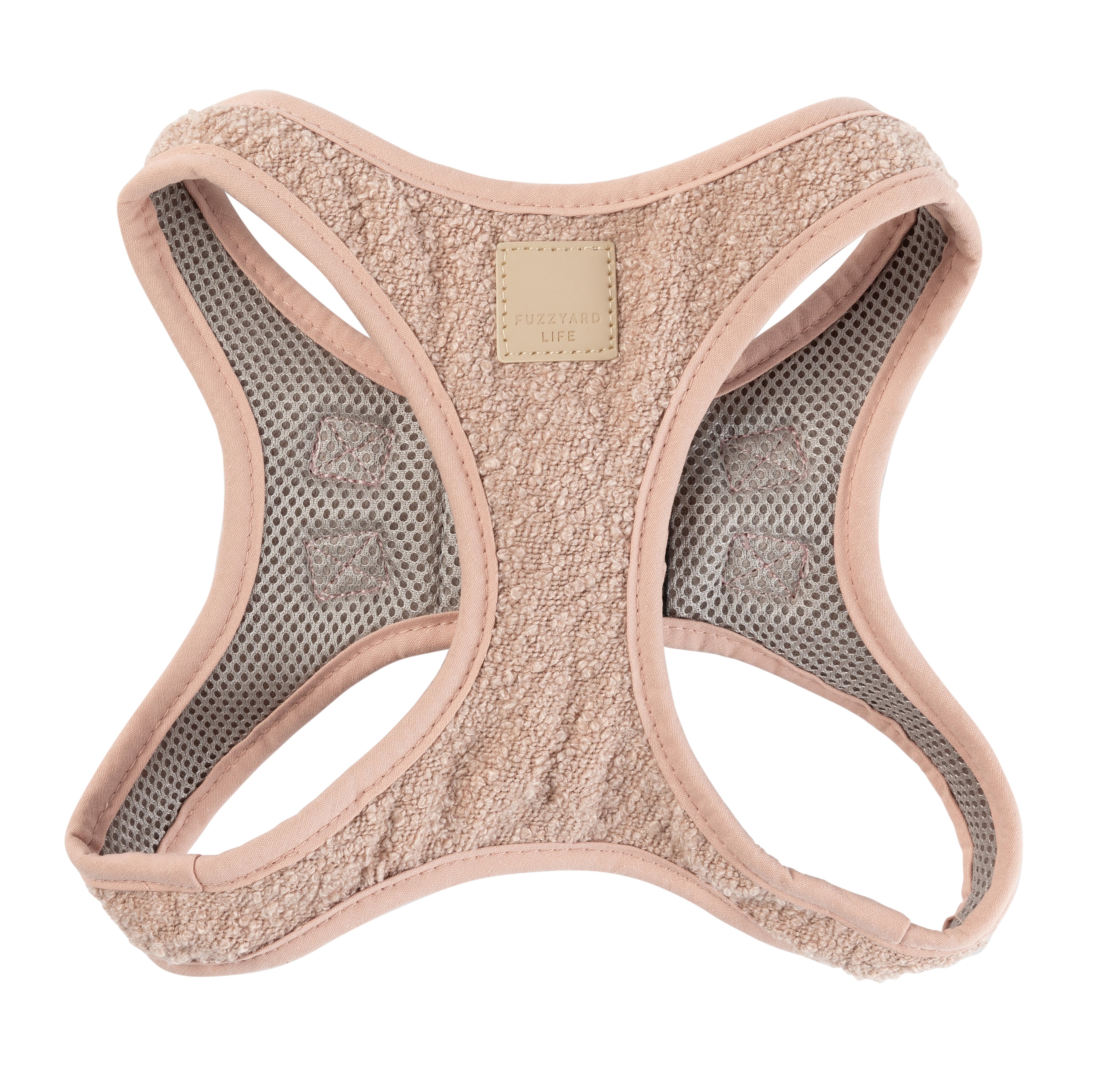 FuzzYard Life Boucle Step-In Harness - Soft Blush