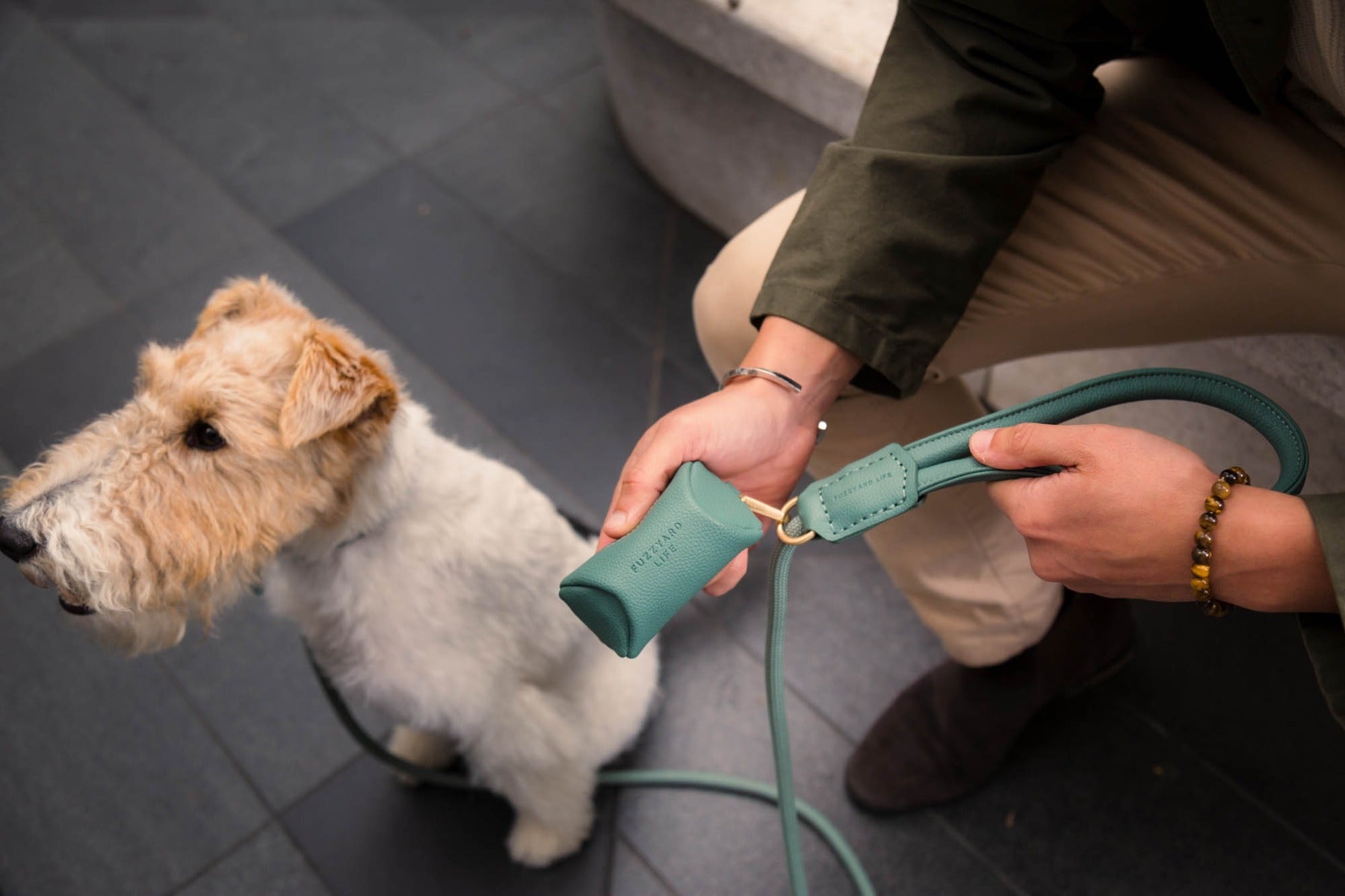 FuzzYard Life Atelier Dog Rope Lead - Myrtle Green