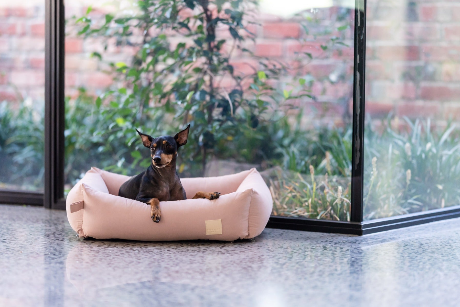 FuzzYard Life Bed - Cotton pet Bed - soft blush