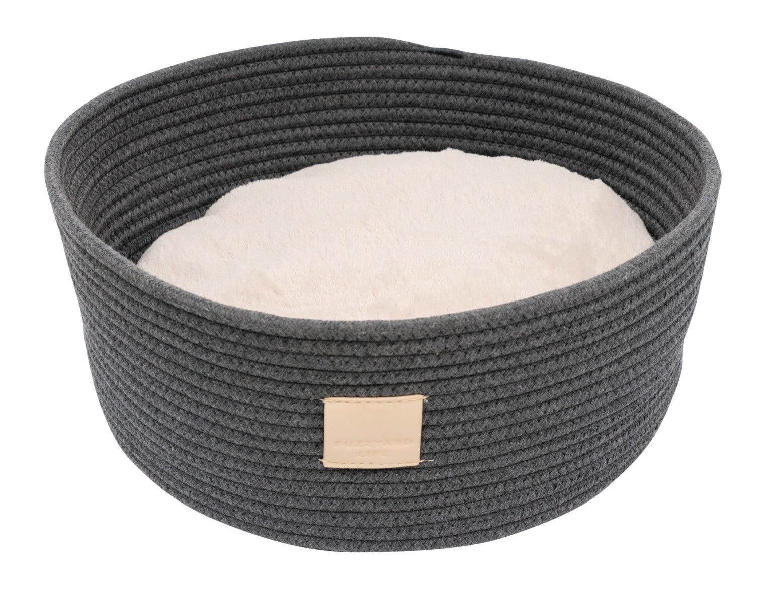 FuzzYard Life Rope Pet Basket Bed - Slate Grey