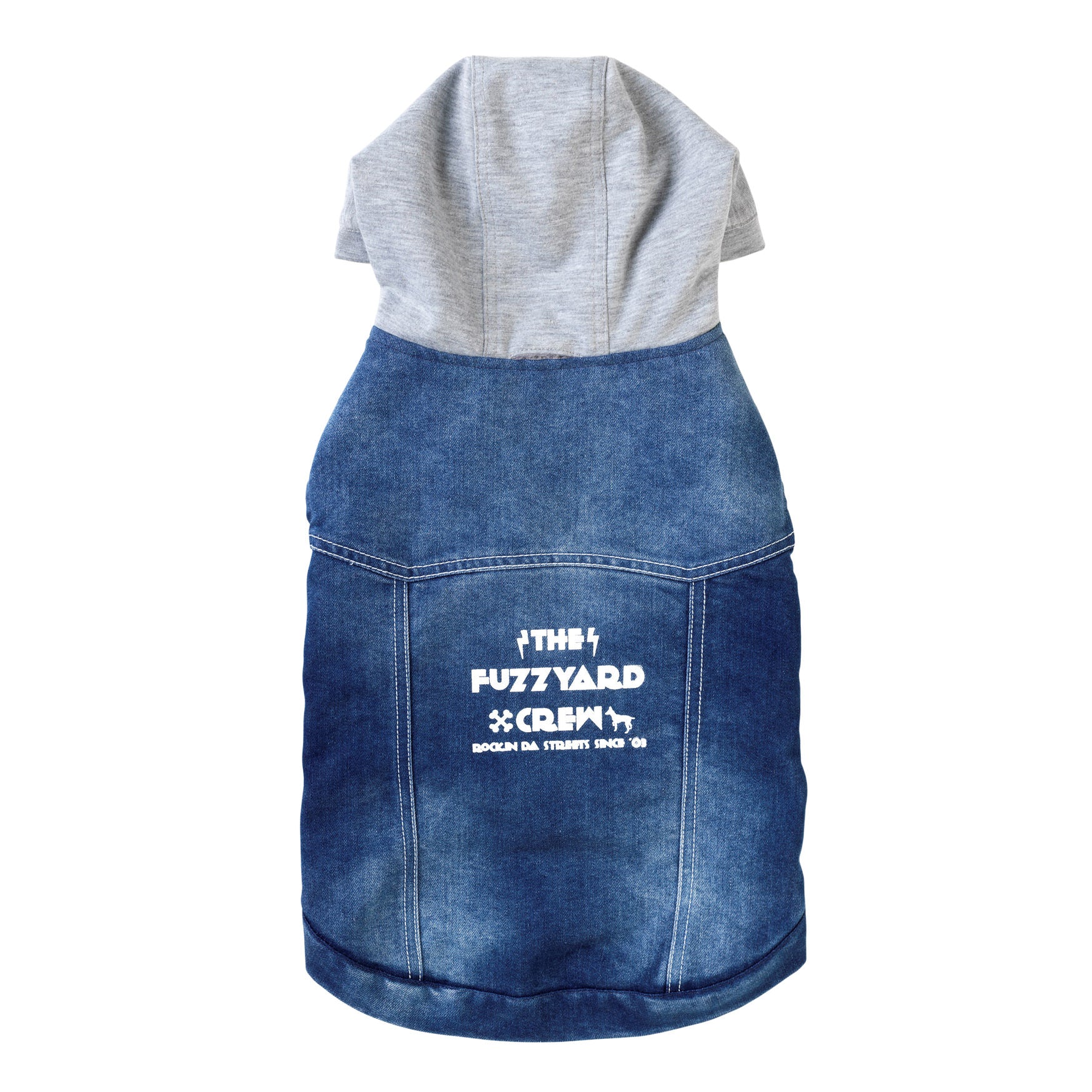FuzzYard Crew Denim Hoodie for dogs