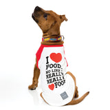 FuzzYard I love food t-shirt for dogs