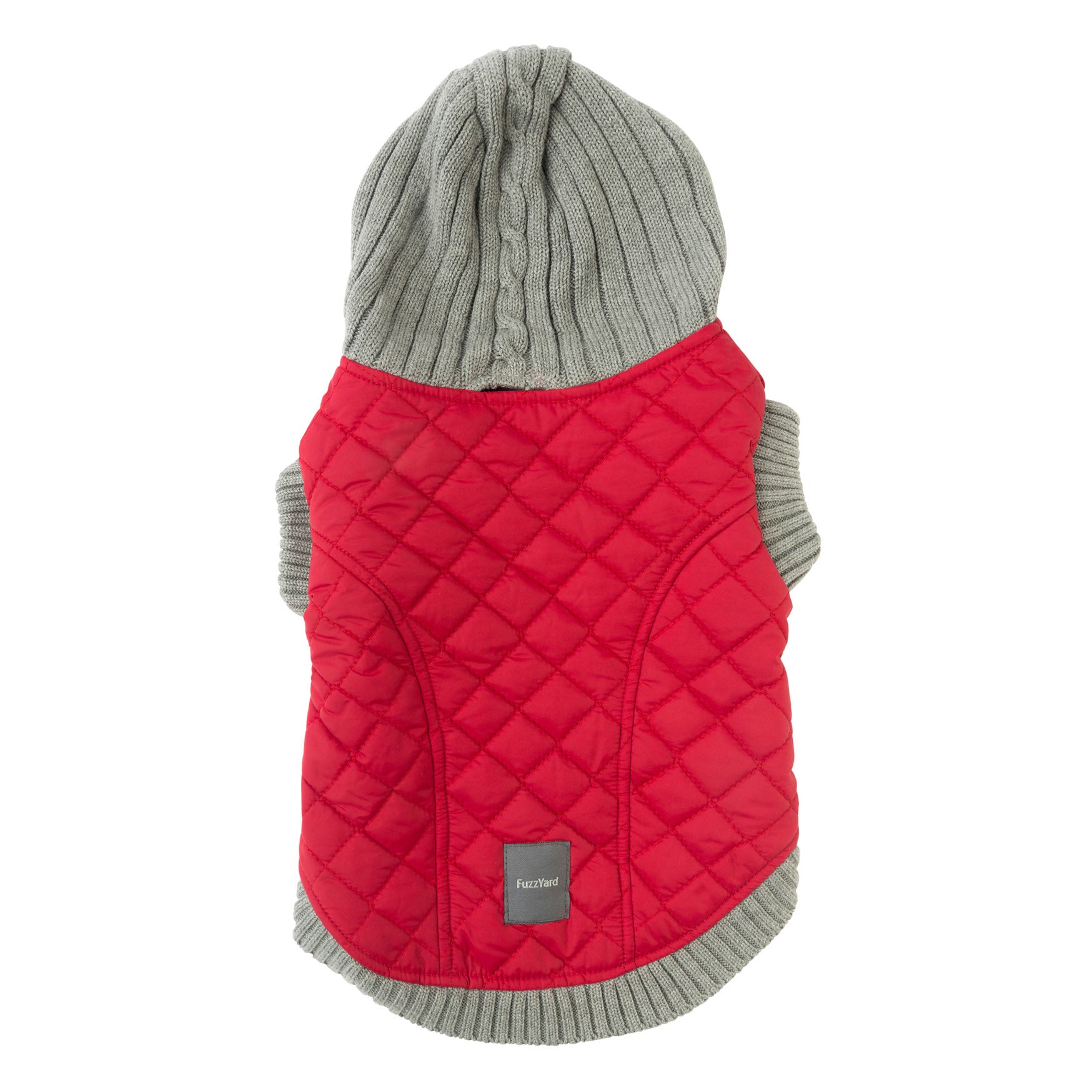 FuzzYard Jersey Knit with hood for dogs in red