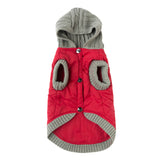 FuzzYard Jersey Knit with hood for dogs in red