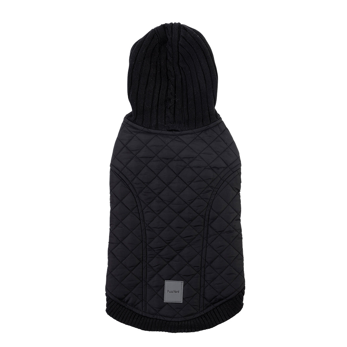 FuzzYard Jersey Knit with hood for dogs in black