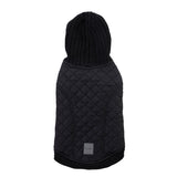 FuzzYard Jersey Knit with hood for dogs in black