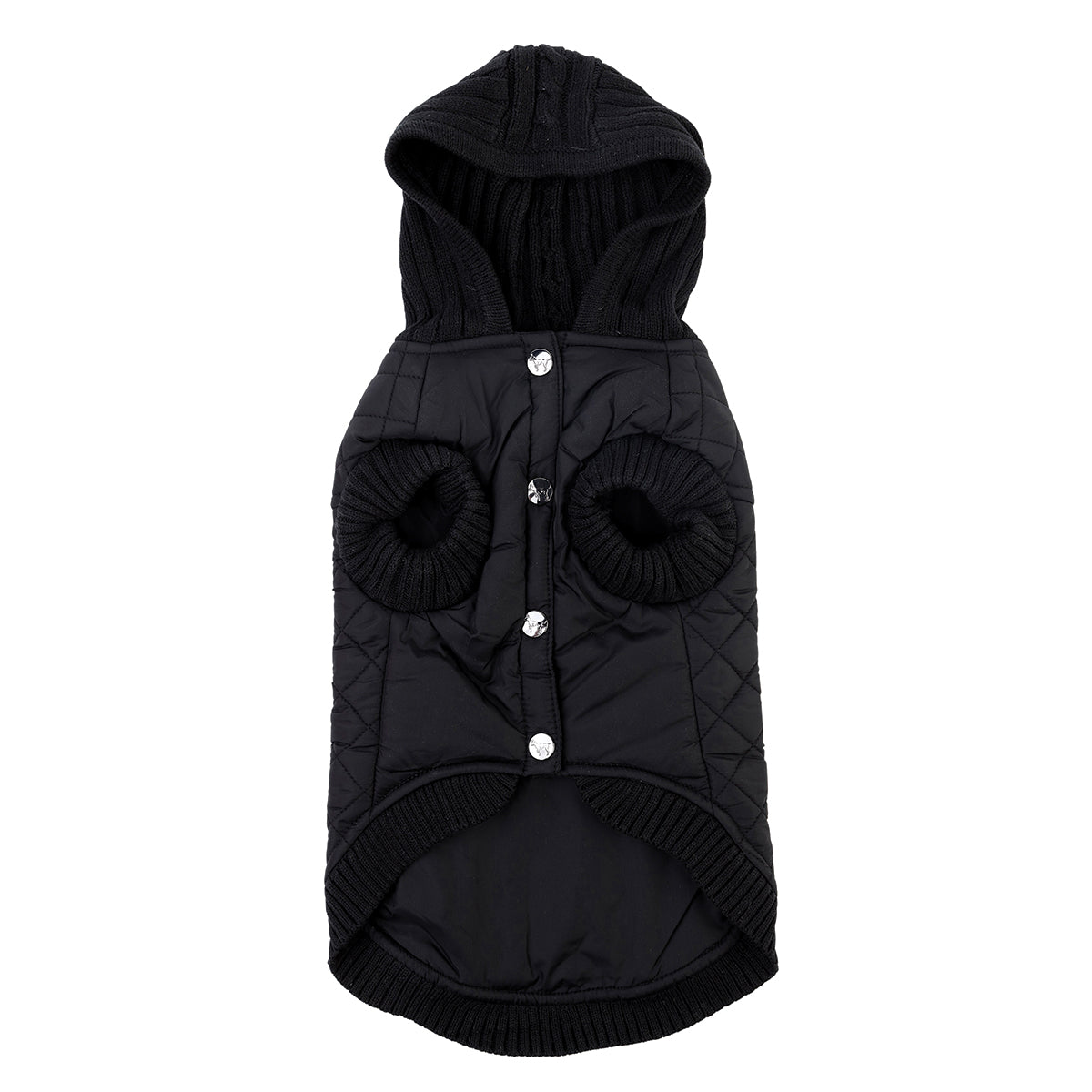 FuzzYard Jersey Knit with hood for dogs in black