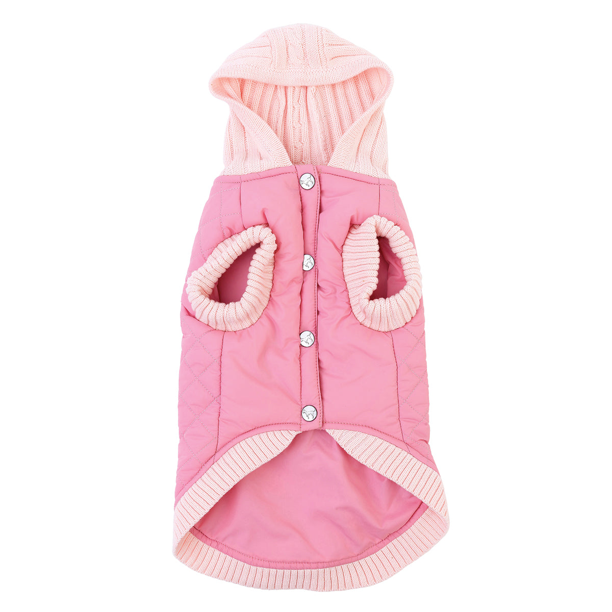 FuzzYard Jersey Knit for dogs in pink with hood