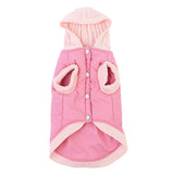 FuzzYard Jersey Knit for dogs in pink with hood