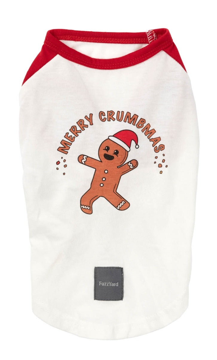 Merry Crumbmas - Christmas Pet T-shirt by FuzzYard
