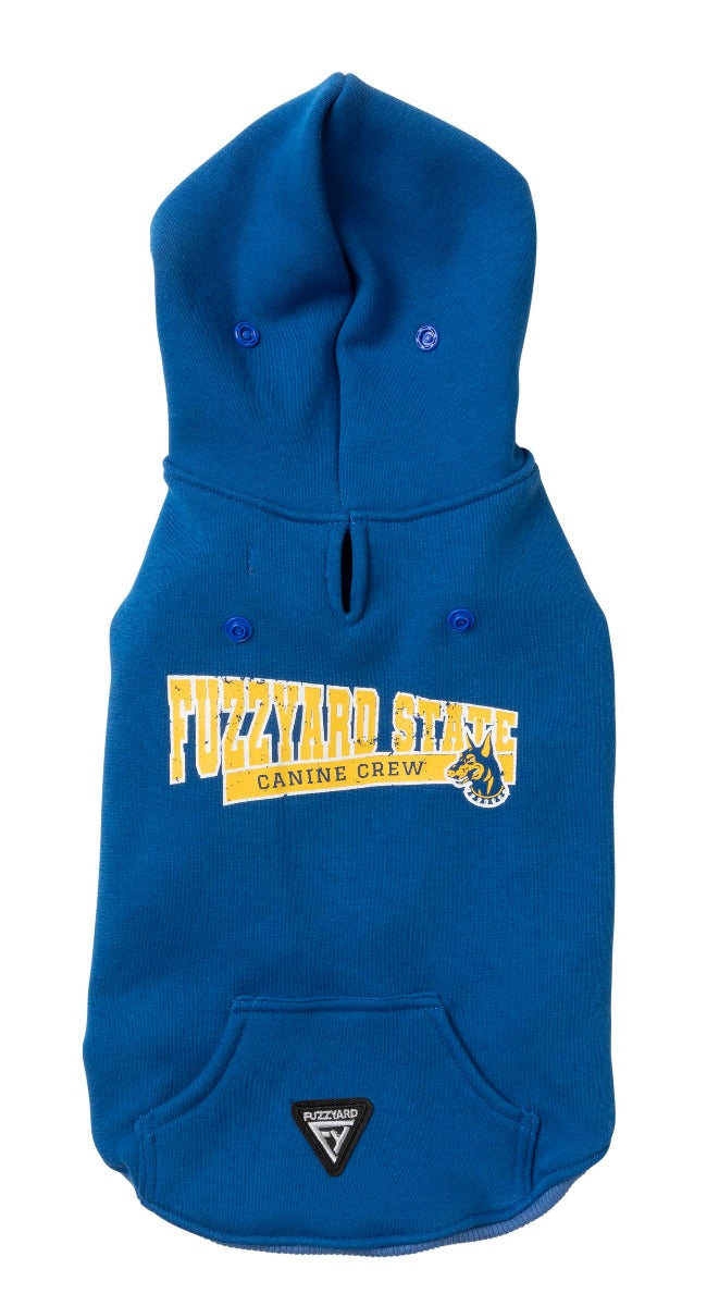 Comfortable and casual State Hoodie for dogs in Blue