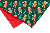 Jolly Gingerbread & Canes - Bandana by FuzzYard