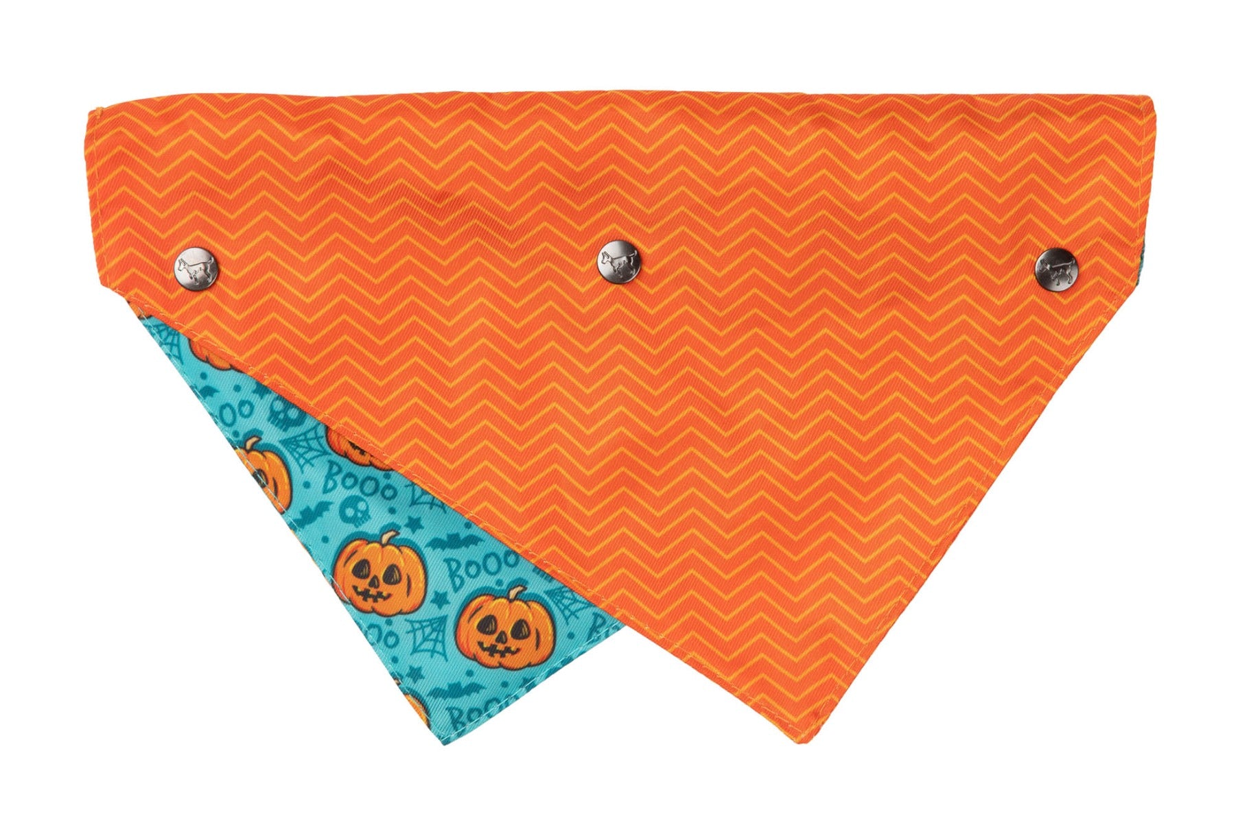 Jack Jack Jackie Lantern Bandana - Teal by FuzzYard