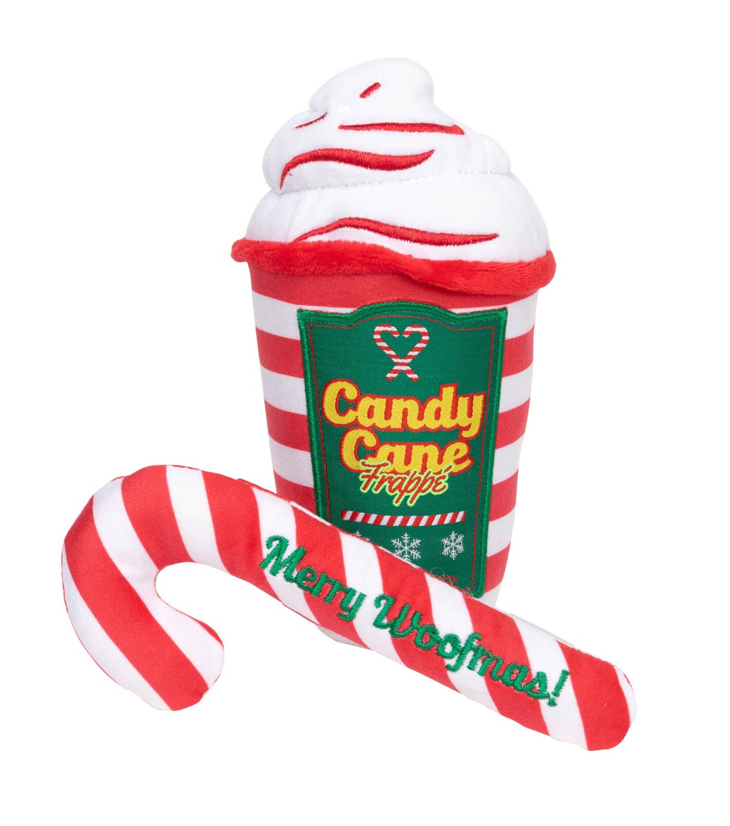 Candy Cane Frappe & Candy Cane 2PK - Dog Toy by FuzzYard