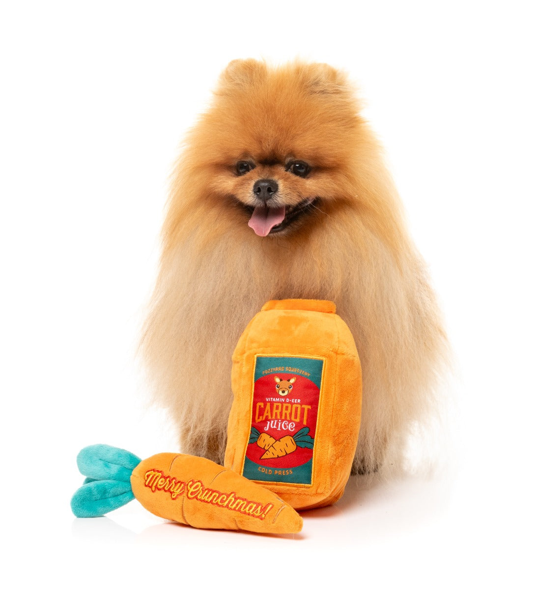 Reindeer Carrot Juice & Carrot 2PK - Dog Toy by FuzzYard