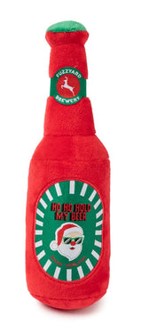 Ho Ho Hold My Beer  - Christmas Dog Toy by FuzzYard